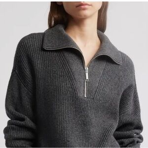 Eddie Bauer Charcoal half zip Sweater